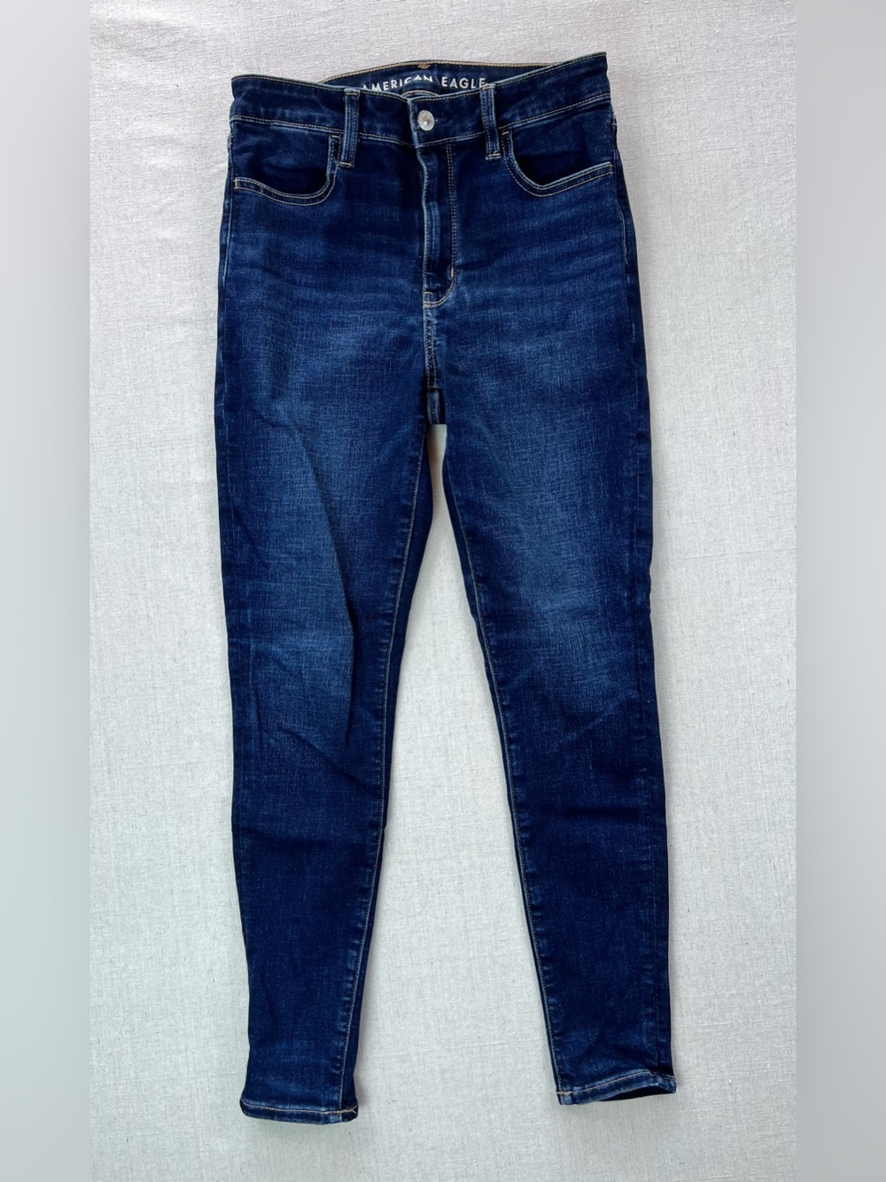 American Eagle Outfitters Dark Blue High-Rise Skinny Jeans - Size 2